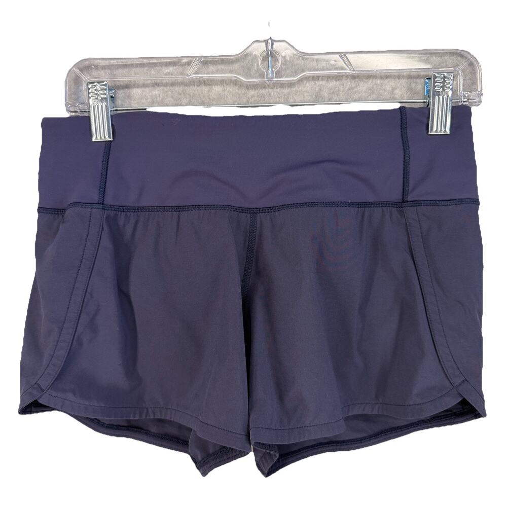 Lululemon Run Times II Shorts Womens 4 Purple Lined Running